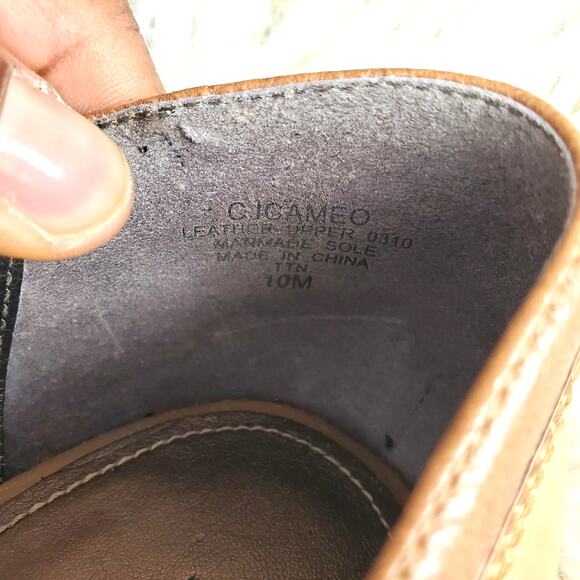 Circa Joan & David Brown Retro T-Strap Pointy Toe Heels Pumps Size 10M - Picture 12 of 14